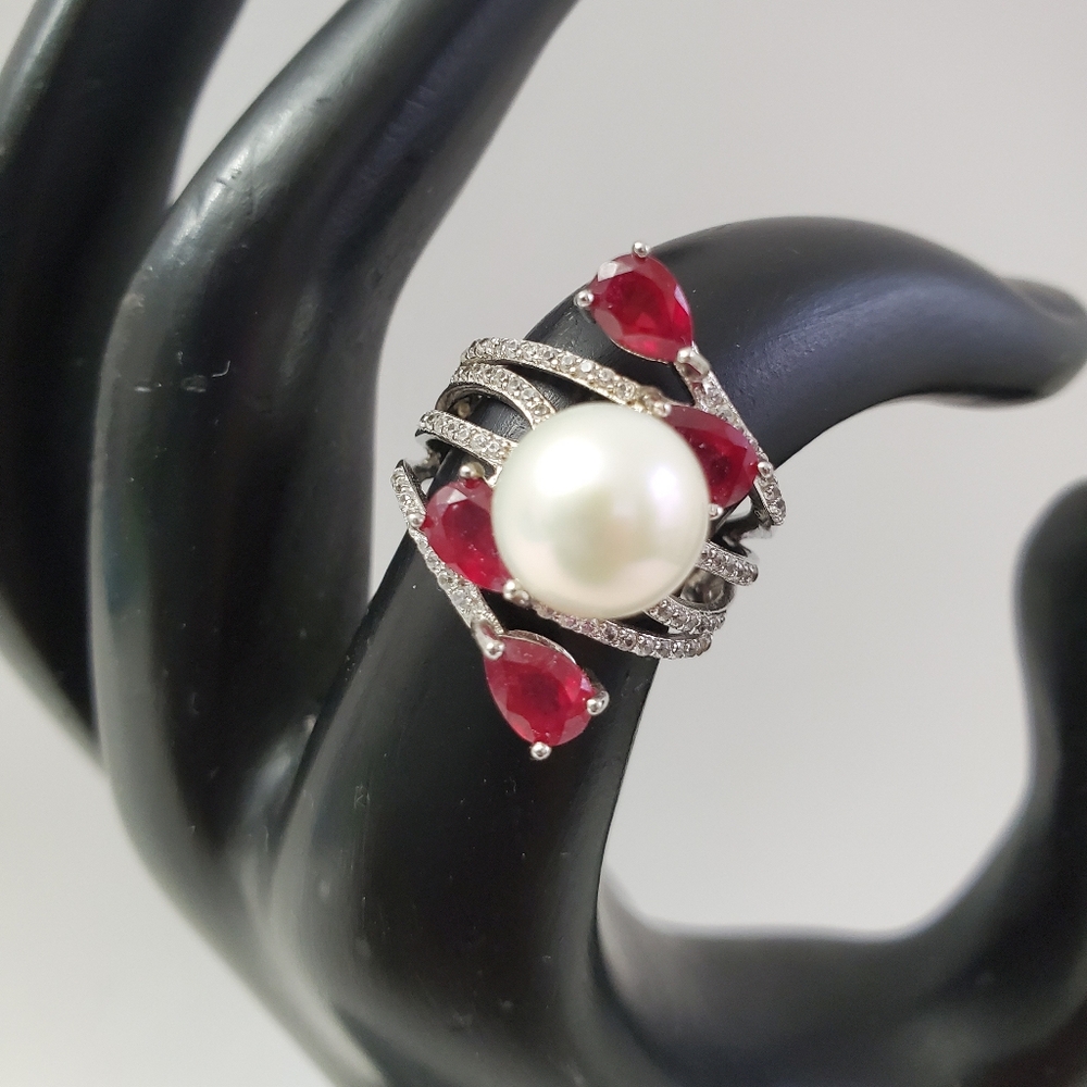 Sterling Silver 925 Crimson Empress Ring